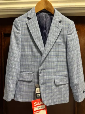 1880 Boys Pale Blue Checked Blazer