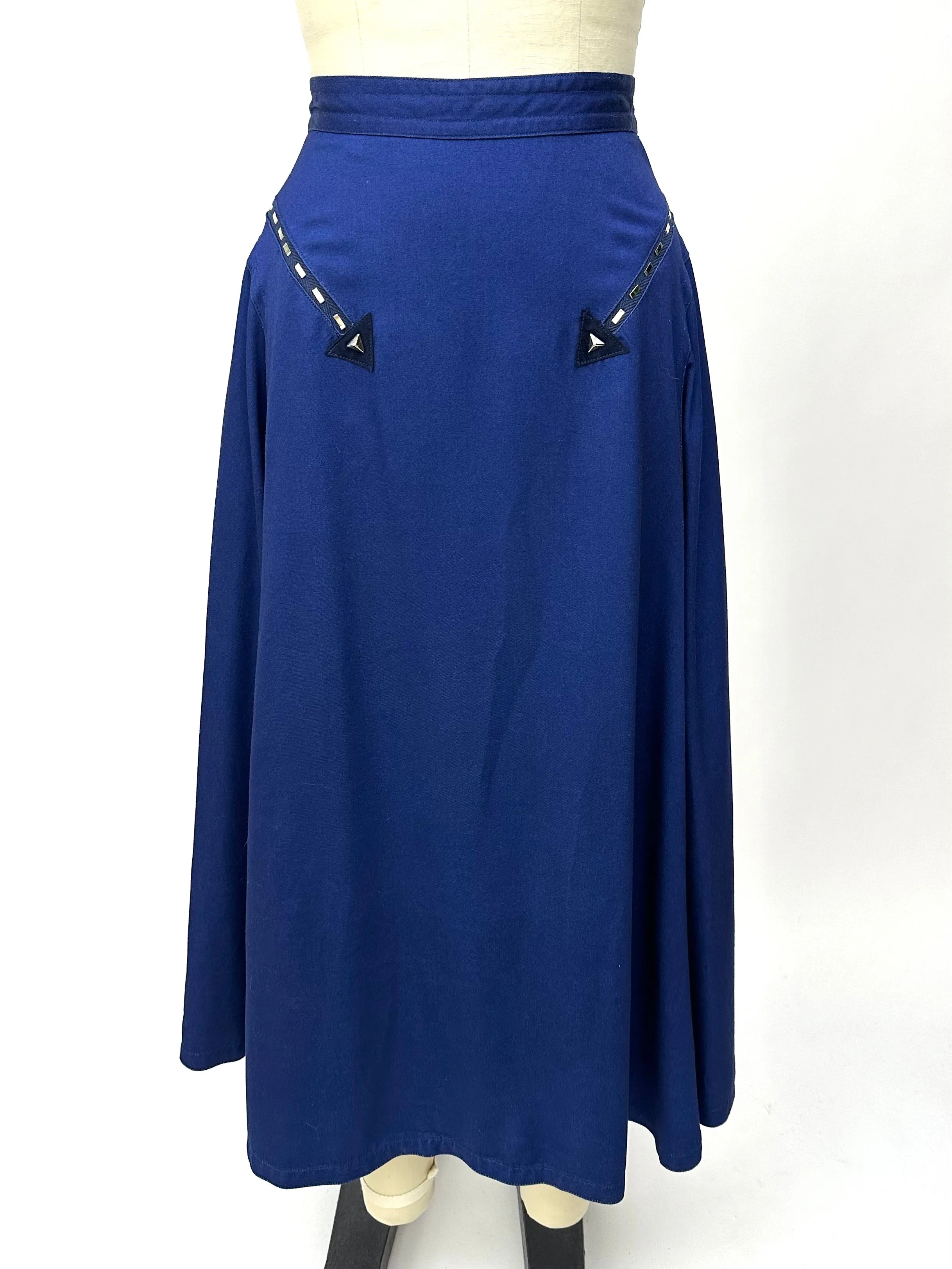 1980s Kansai O² Arrow Embellished Skirt Set