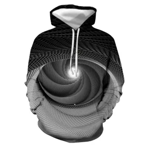 3D Graphic Printed Hoodies Optical Illusion