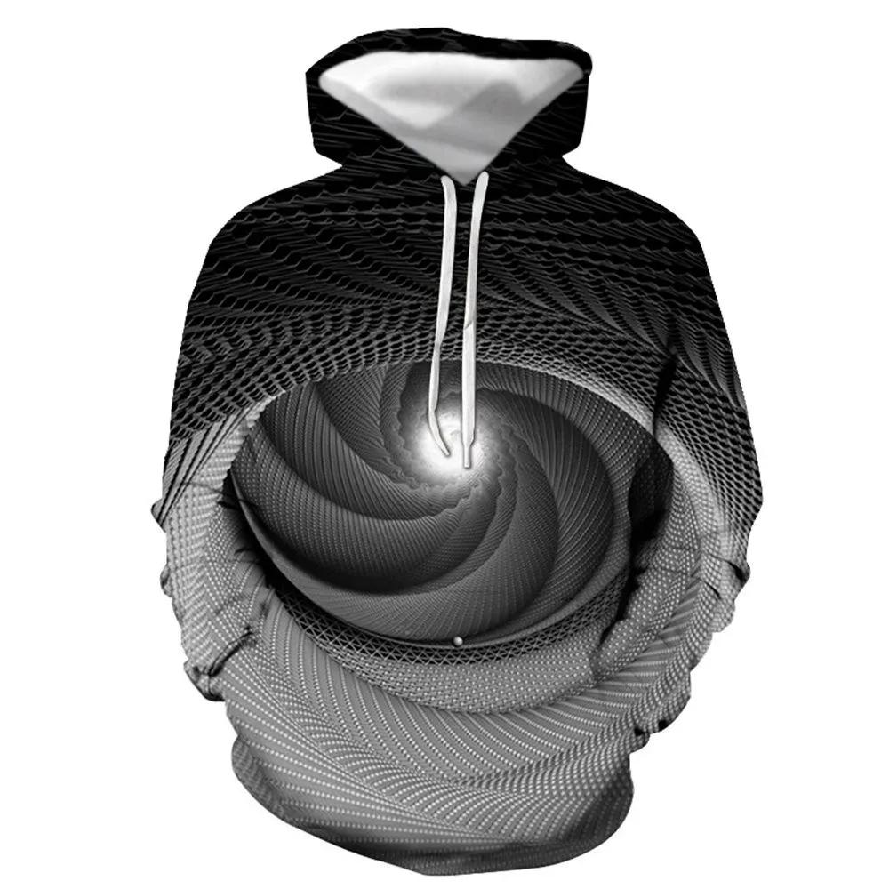 3D Graphic Printed Hoodies Optical Illusion