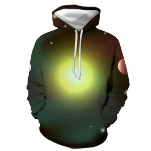 3D Graphic Printed Hoodies Sun