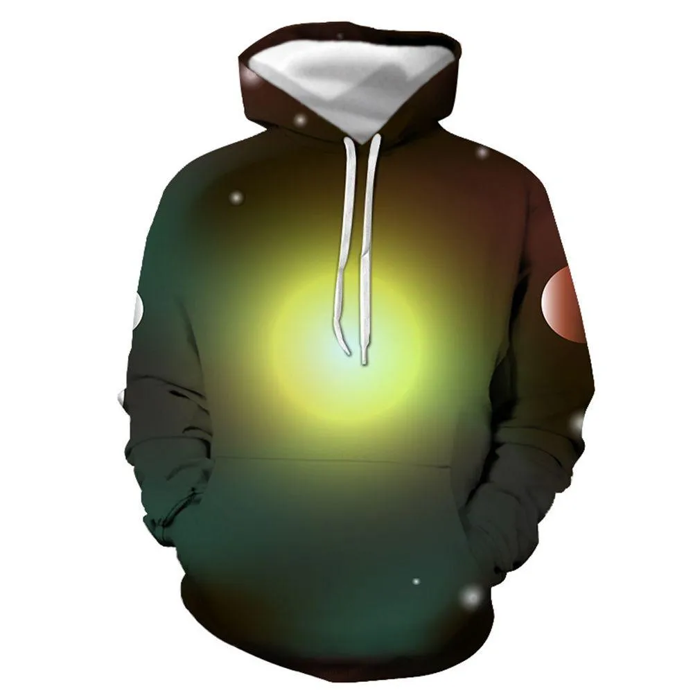 3D Graphic Printed Hoodies Sun