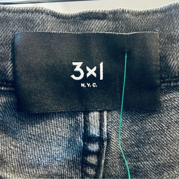 3x1 Made Here Faded Black W3 Cora Crop High Rise Jeans Jolee Wash size 26