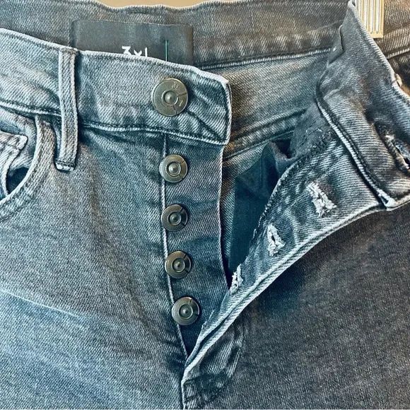 3x1 Made Here Faded Black W3 Cora Crop High Rise Jeans Jolee Wash size 26