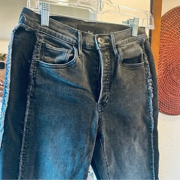 3x1 Made Here Faded Black W3 Cora Crop High Rise Jeans Jolee Wash size 26