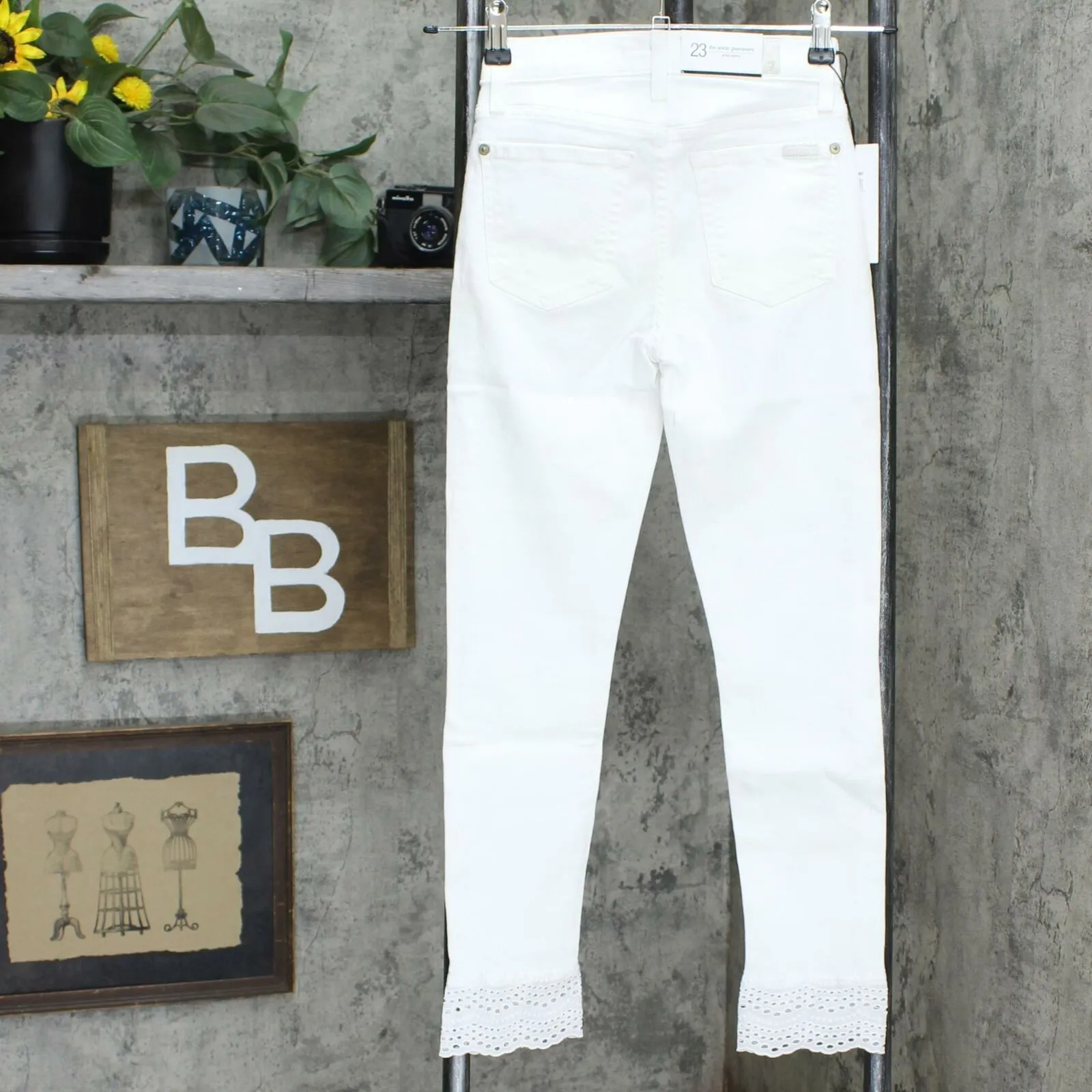 7 For All Mankind Gwenevere Ankle Skinny Jeans With Eyelet Hem