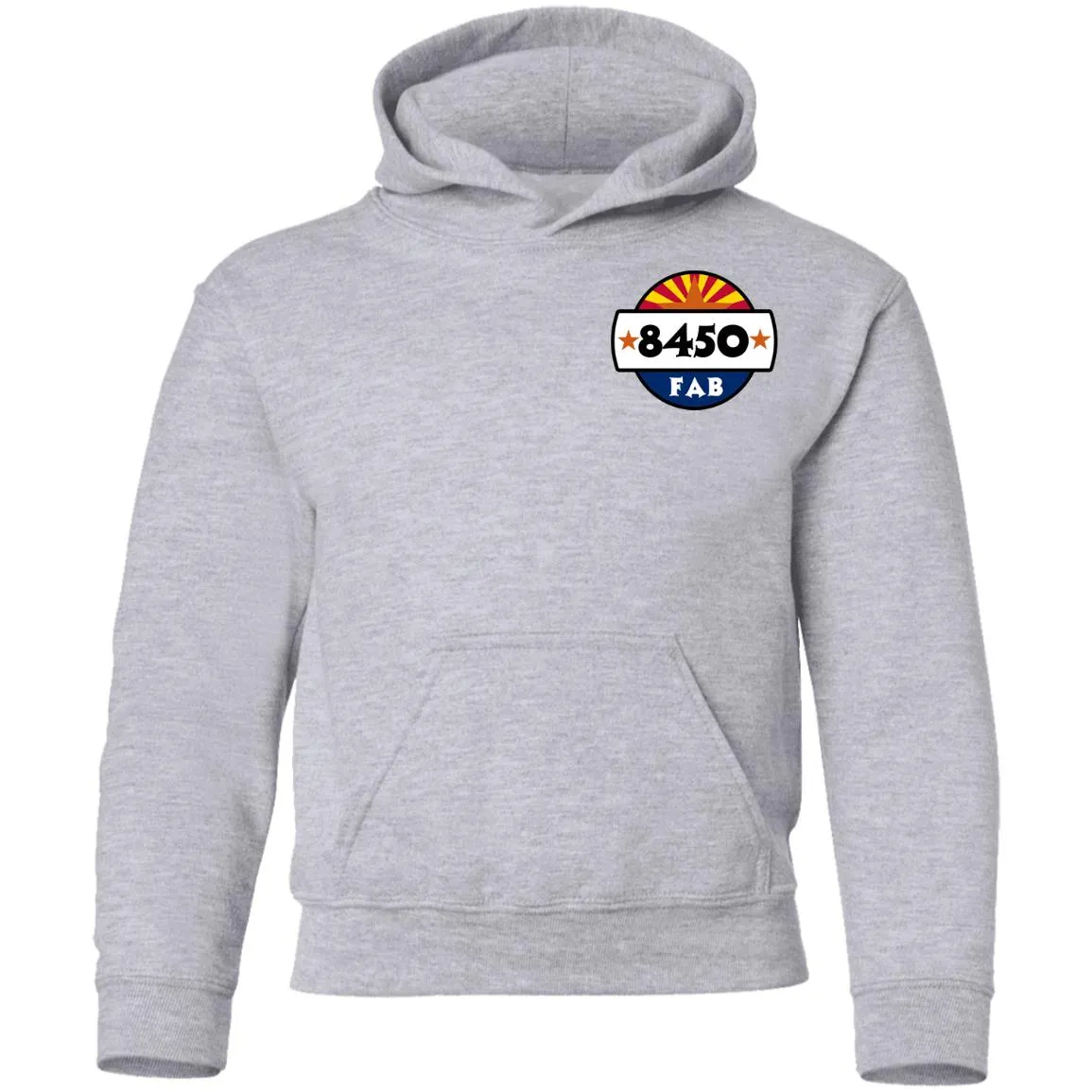 8450 Fabrication 2-sided print G185B Gildan Youth Pullover Hoodie