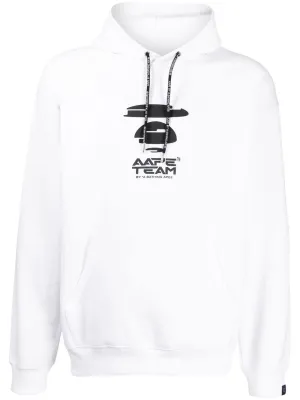 AAPE BY *A BATHING APE® graphic logo-print hoodie