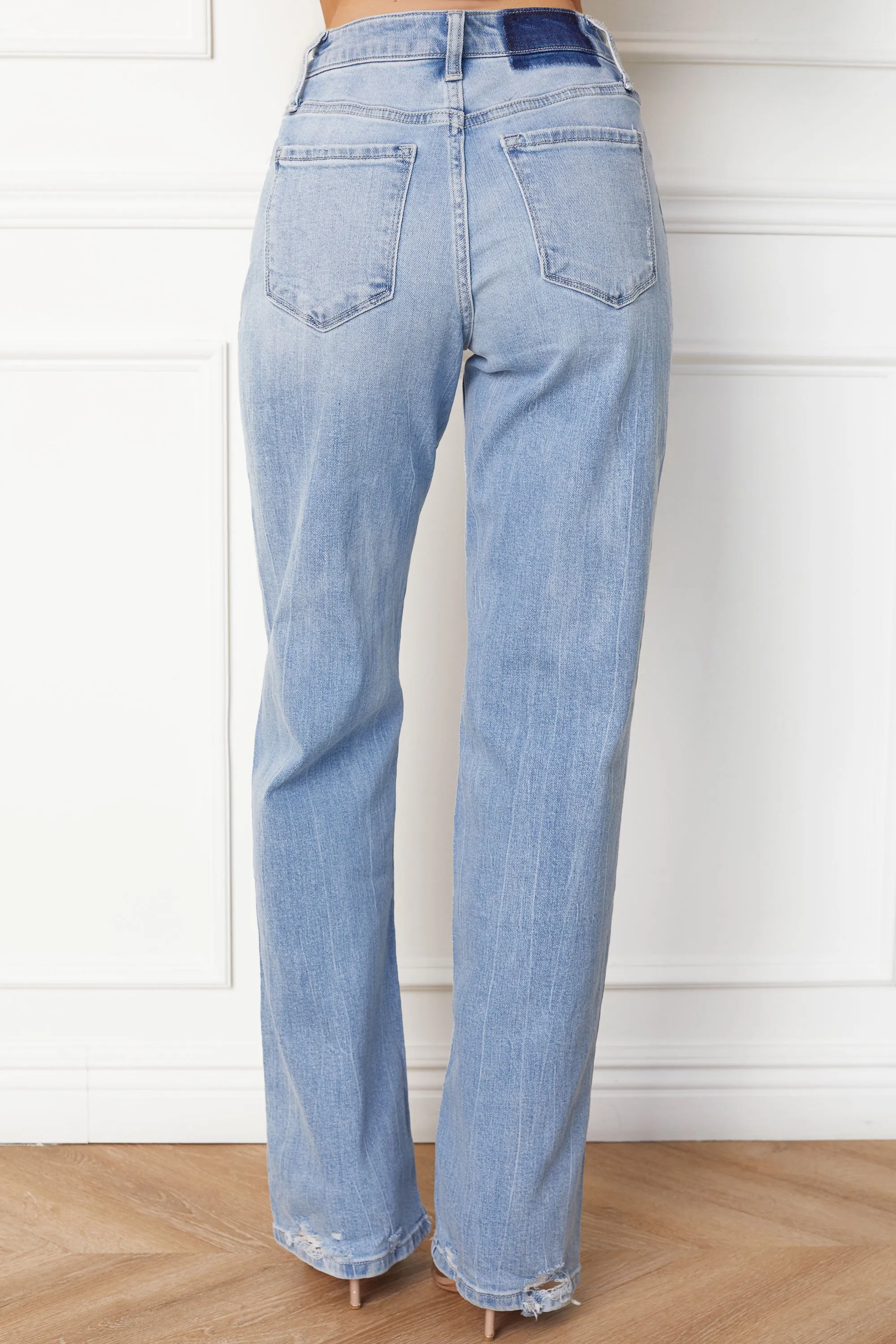 Adriana Light Wash Distressed Jeans