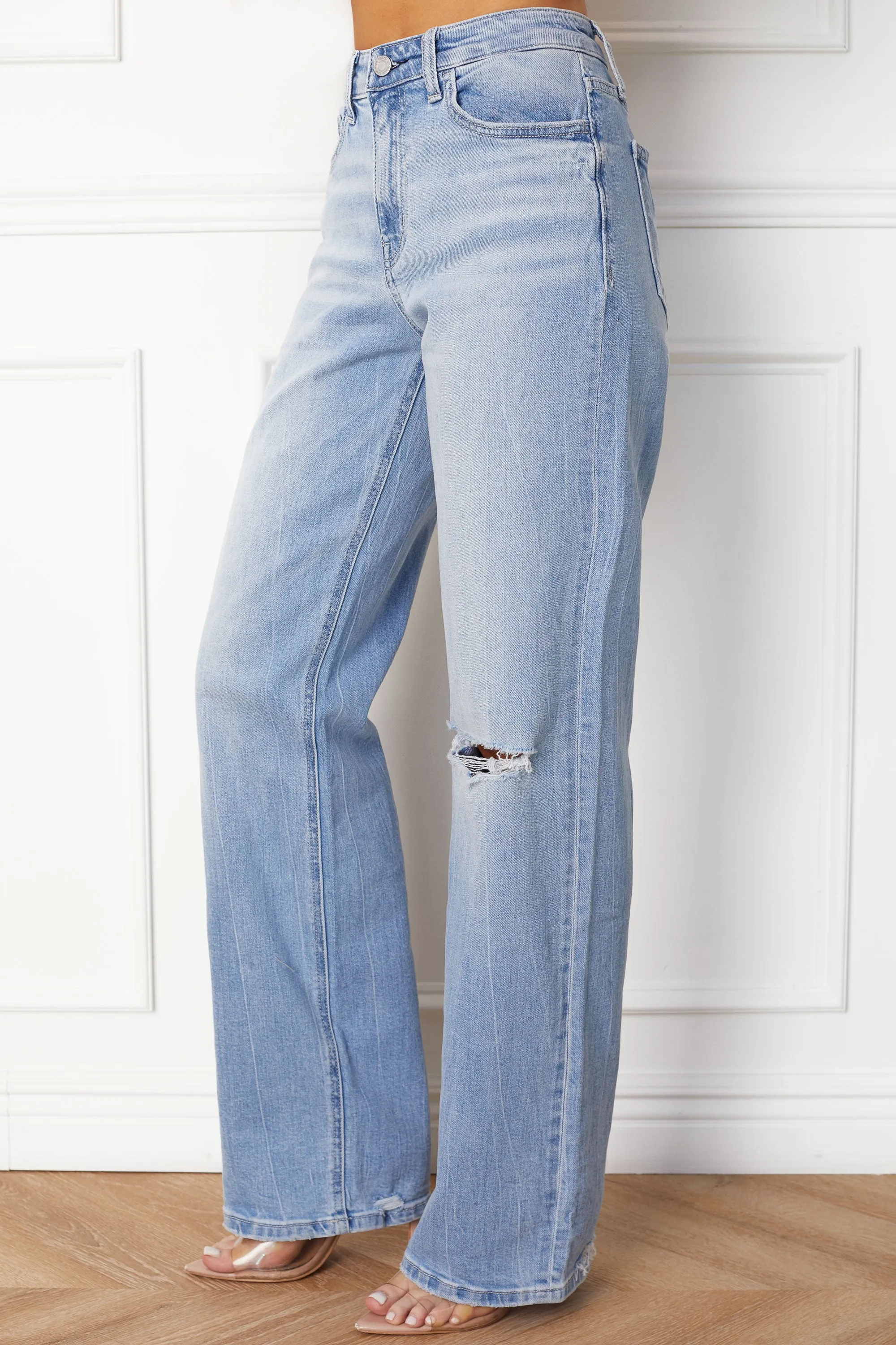 Adriana Light Wash Distressed Jeans