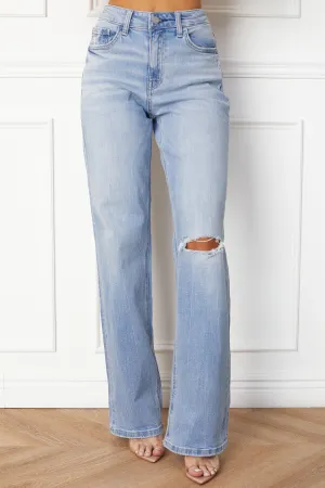 Adriana Light Wash Distressed Jeans