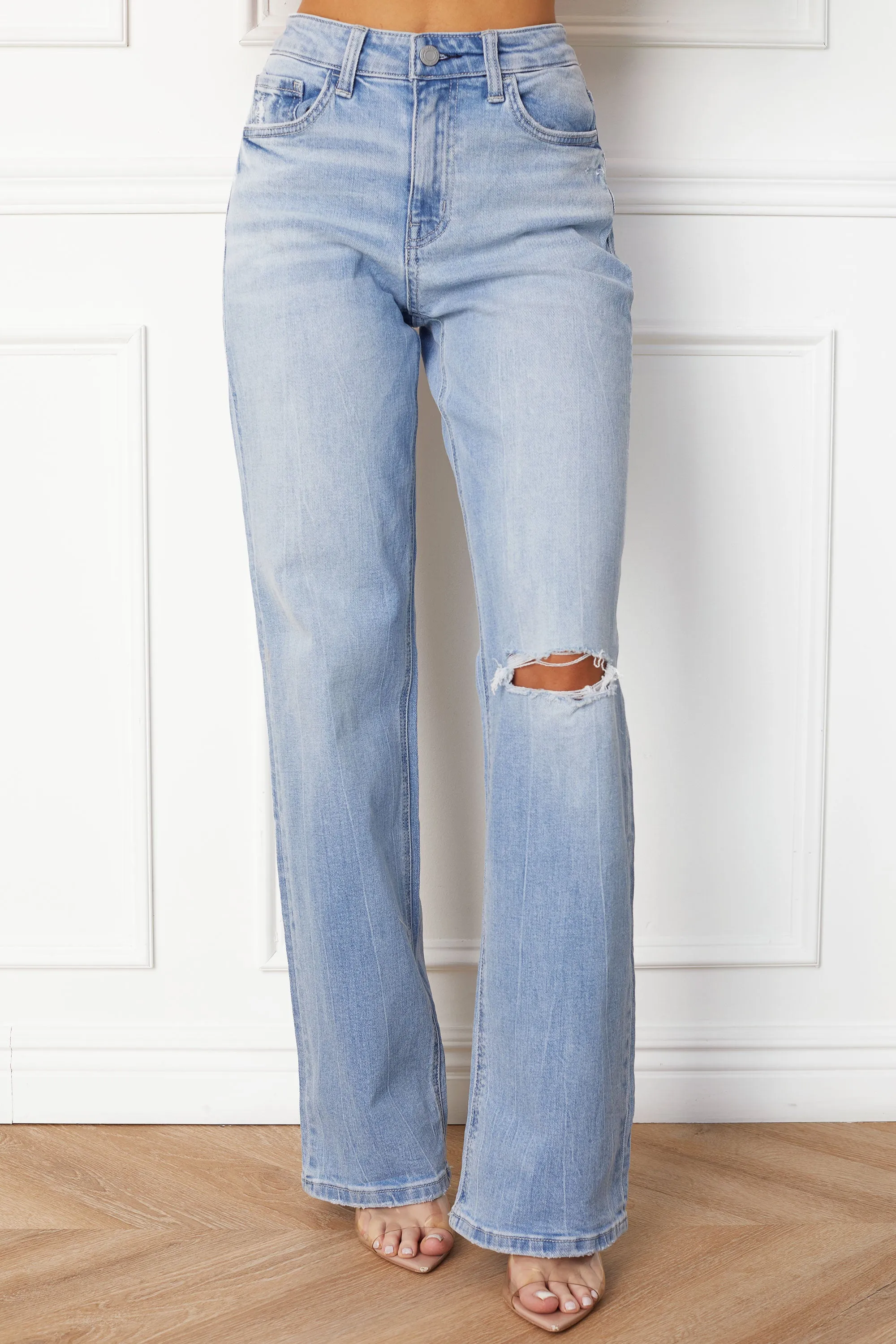 Adriana Light Wash Distressed Jeans