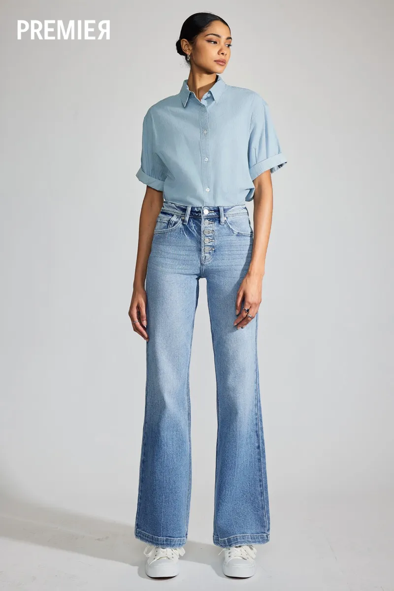 Aisha Premier High Rise Holly Flare Jeans