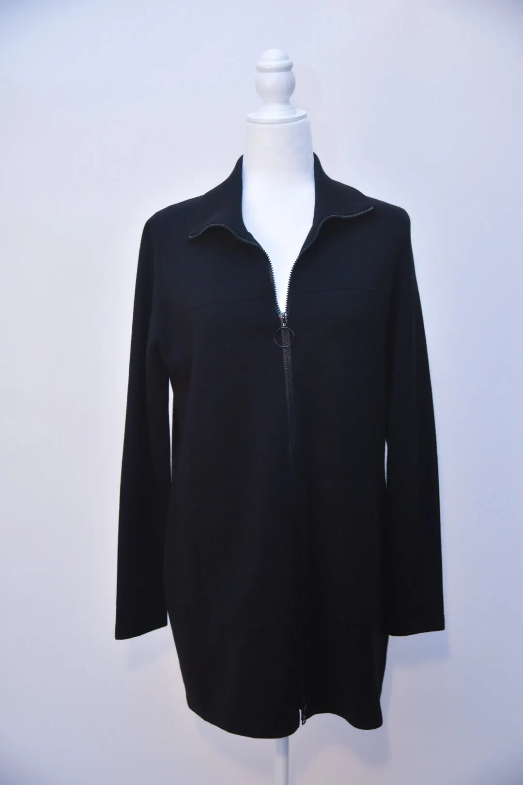 Akris Full Zip Collared Front Pocket Sweater