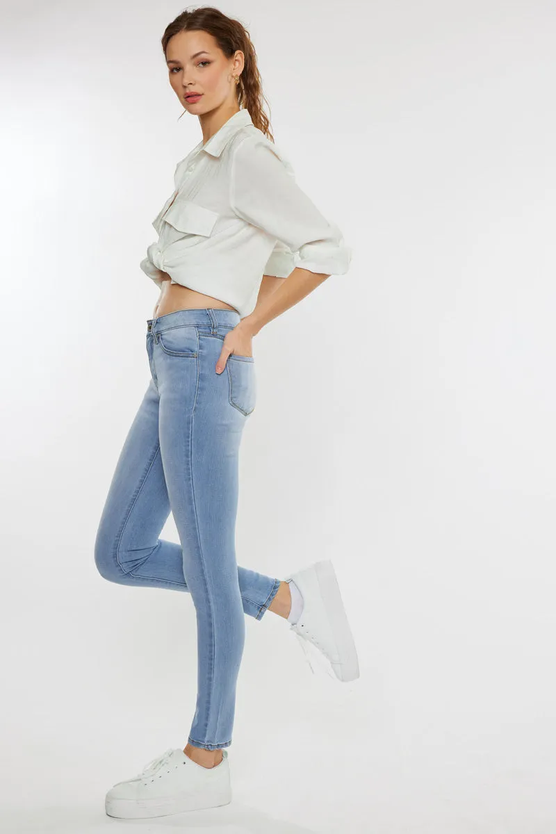 Alani Mid Rise Super Skinny Jeans