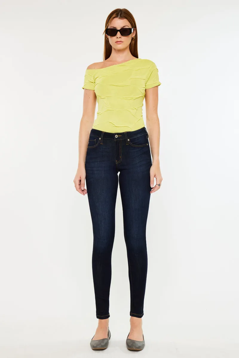 Alani Mid Rise Super Skinny Jeans