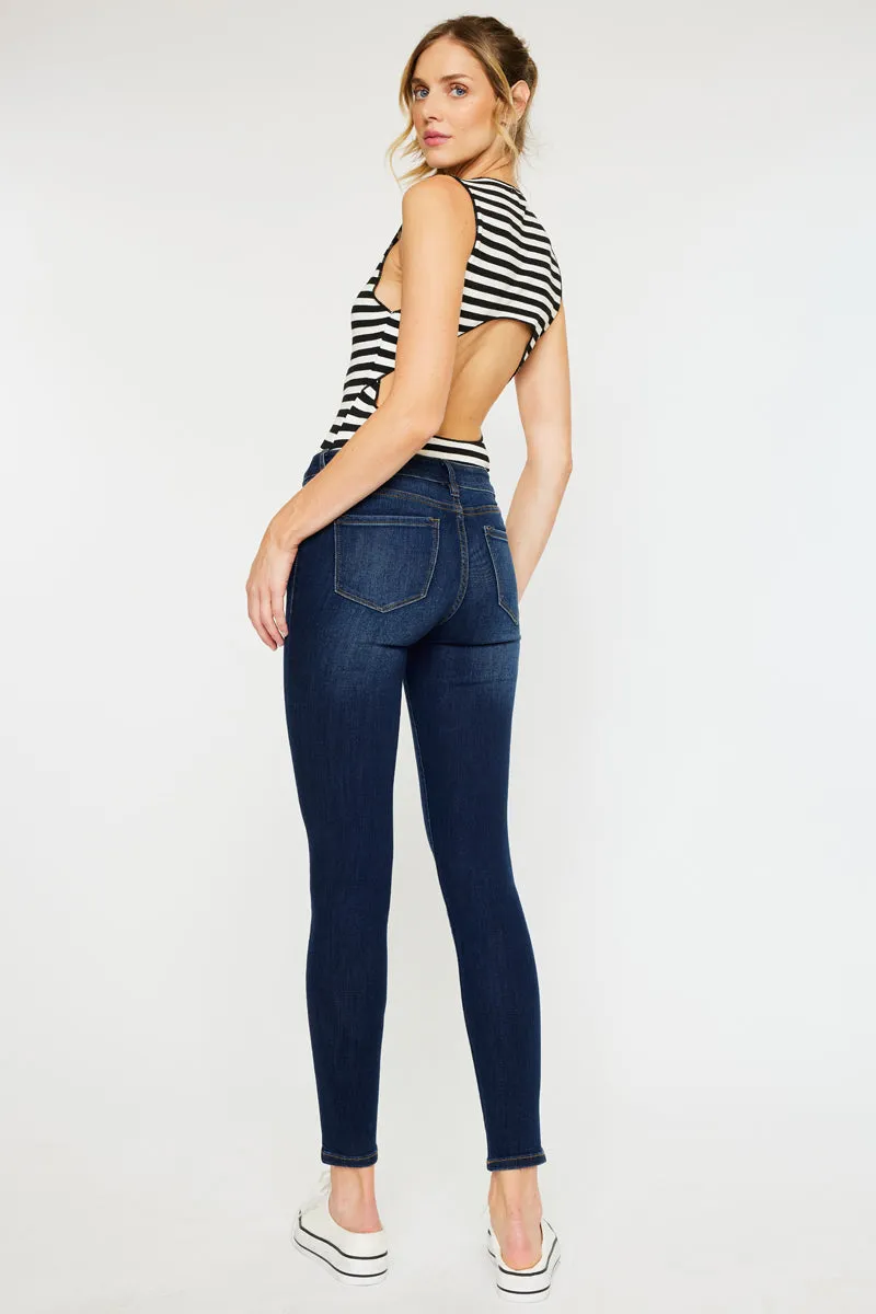 Alani Mid Rise Super Skinny Jeans
