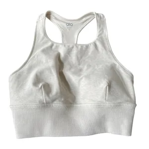 Alo Yoga Alosoft Serenity Bra Bone Heather Size Small Athleisure Activewear Yoga