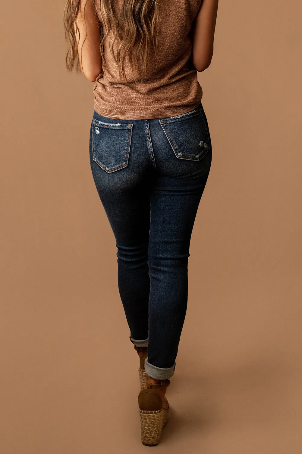 Amber Dark Wash Tummy Control Jeans