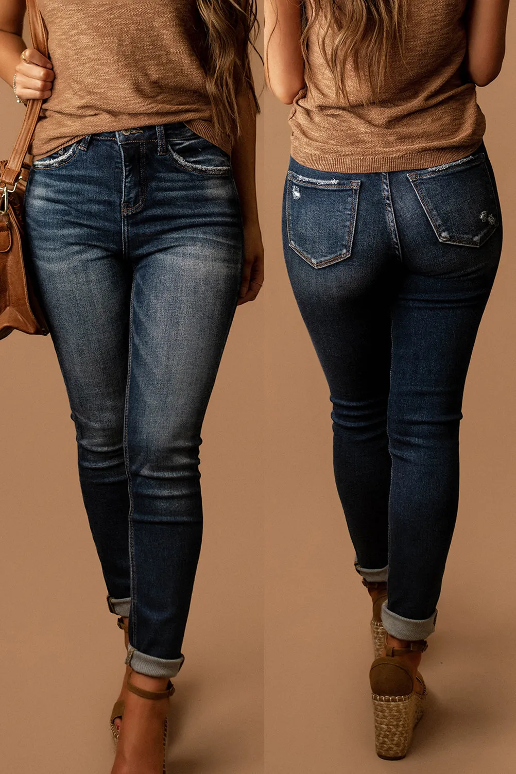 Amber Dark Wash Tummy Control Jeans
