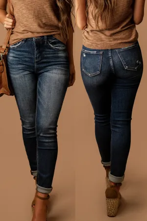 Amber Dark Wash Tummy Control Jeans