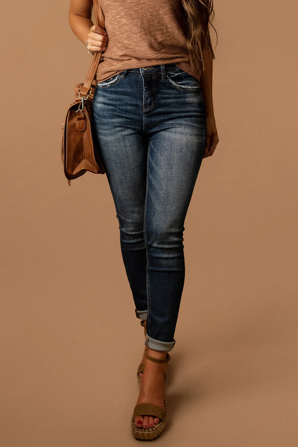 Amber Dark Wash Tummy Control Jeans