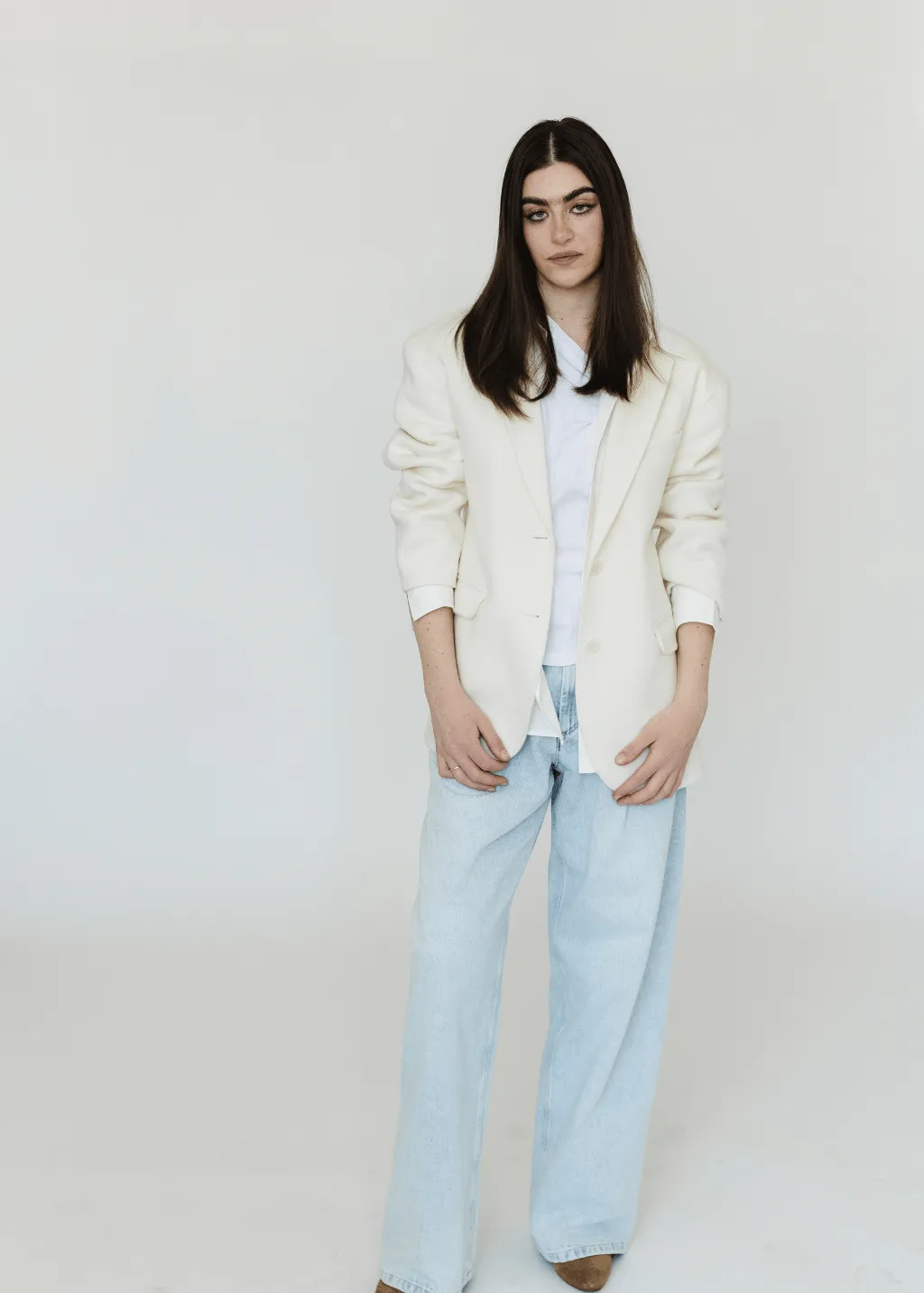 Anine Bing Quinn Blazer in White
