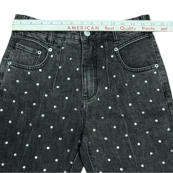 Anthropologie Pilcro &amp; The Letterpress Ultra High Rise Rhinestone Jeans Size 26