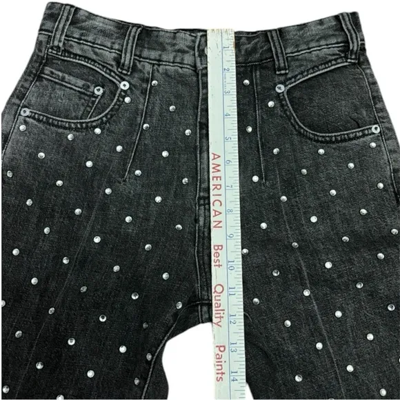 Anthropologie Pilcro &amp; The Letterpress Ultra High Rise Rhinestone Jeans Size 26