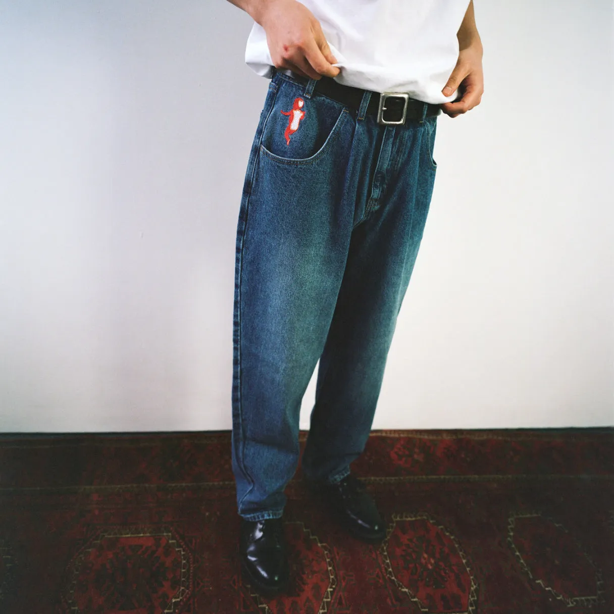 BAGGY LAD FADED DENIM JEANS