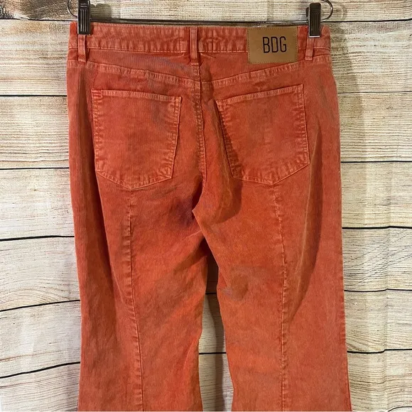BDG corduroy extreme flare orange jeans Size 27/4US cotton stretch