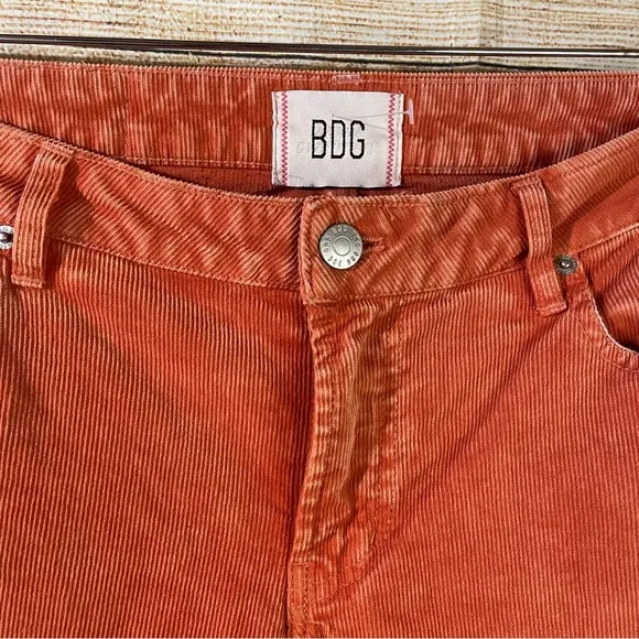 BDG corduroy extreme flare orange jeans Size 27/4US cotton stretch