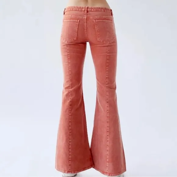 BDG corduroy extreme flare orange jeans Size 27/4US cotton stretch