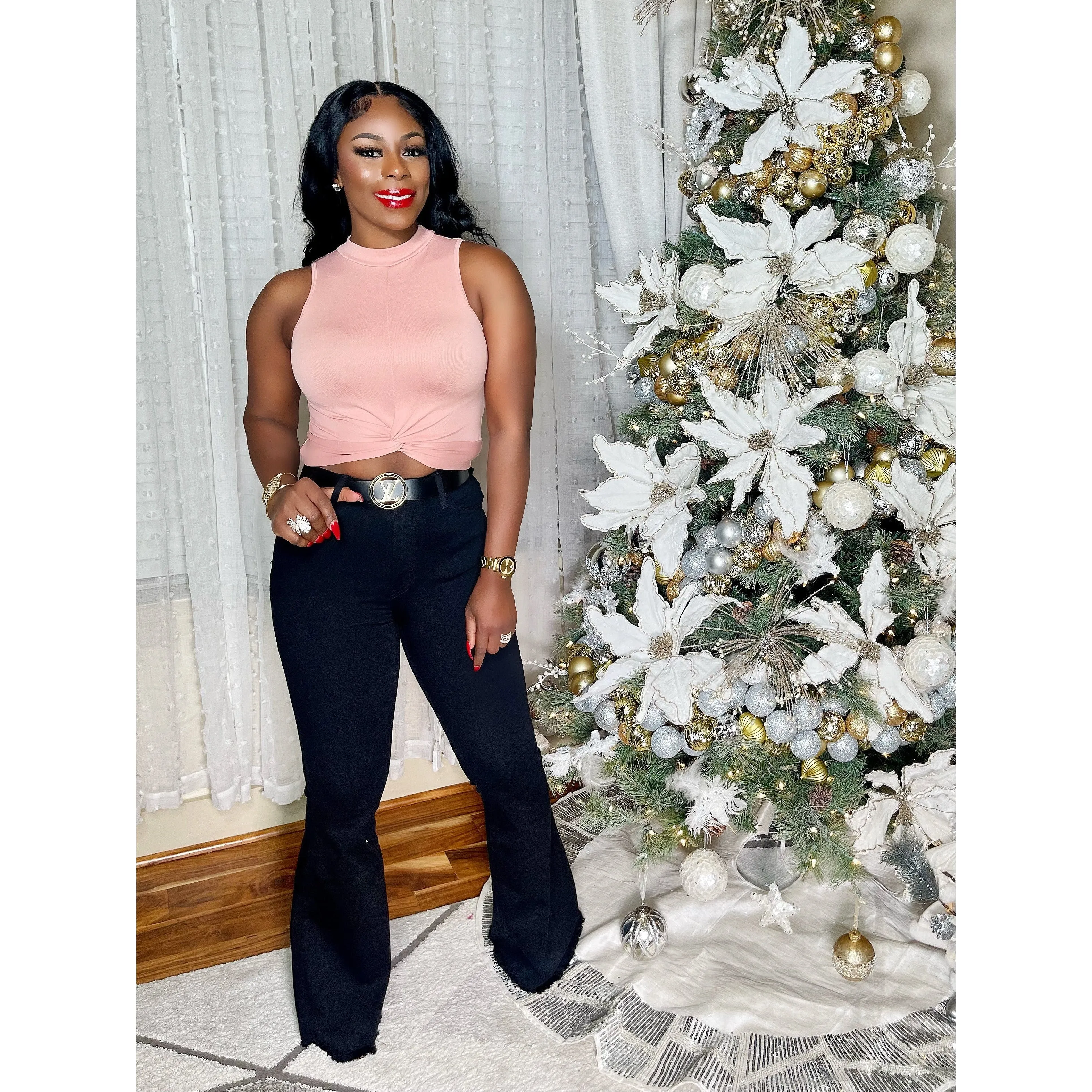 BELL BOTTOM JEANS (BLACK)