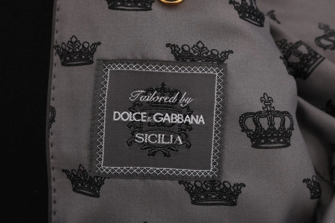 Black Floral Sequined Embroidery Blazer Jacket
