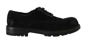 Black Leather Derby Formal Shoes