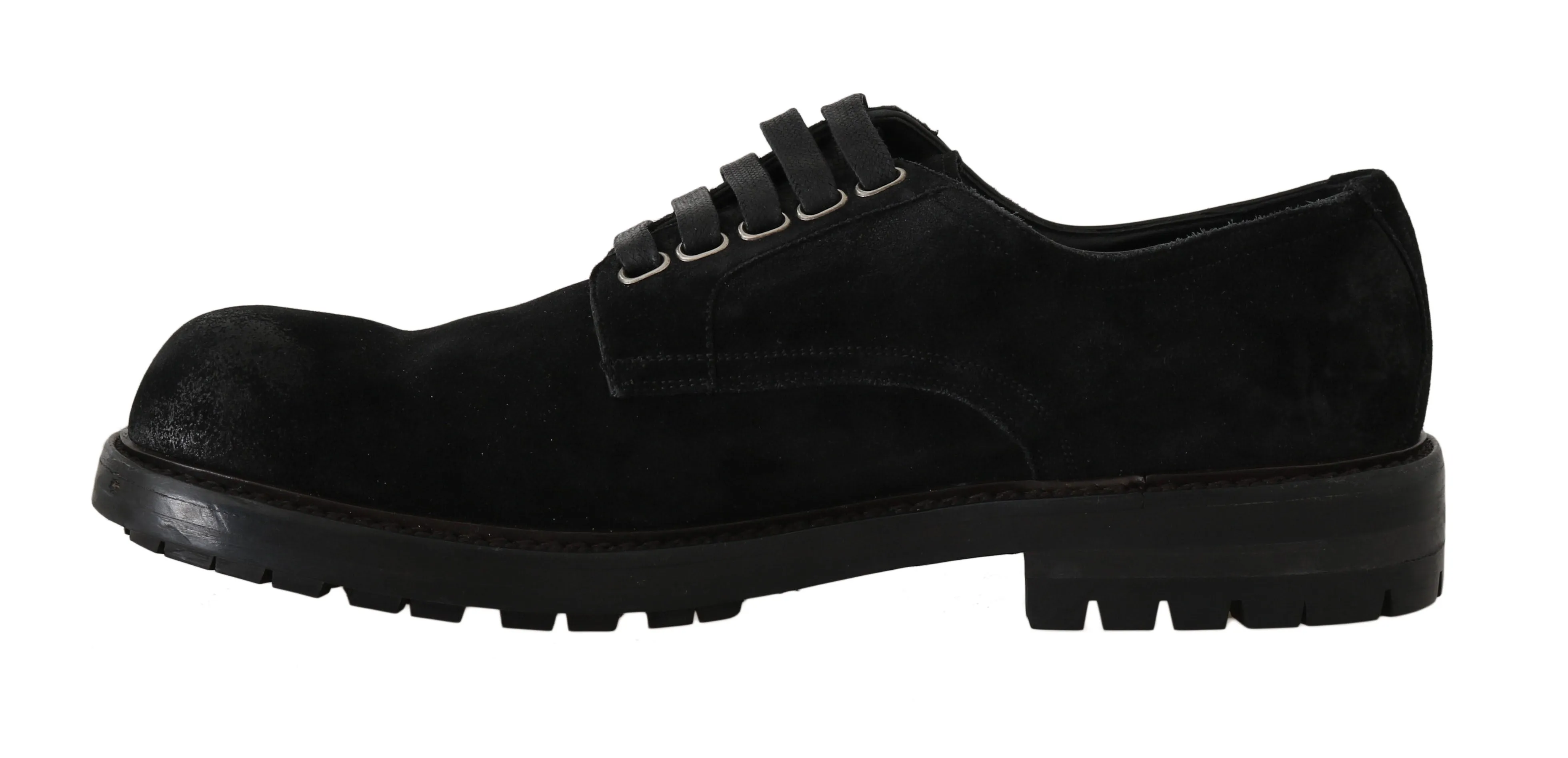 Black Leather Derby Formal Shoes