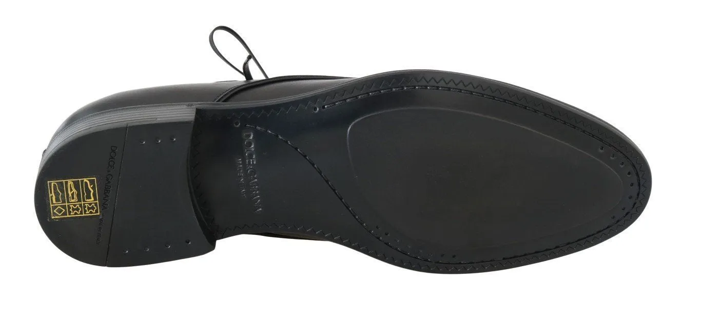 Black Leather Dress Formal Derby Shoes