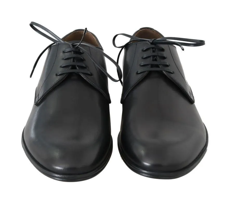 Black Leather Dress Formal Derby Shoes