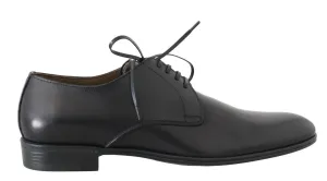 Black Leather Dress Formal Derby Shoes