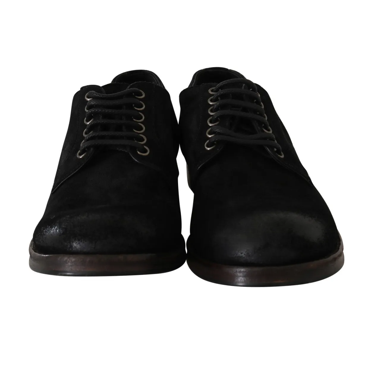 Black Leather Laceups Derby Laceups Shoes
