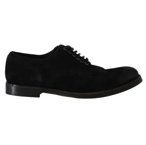 Black Leather Laceups Derby Laceups Shoes