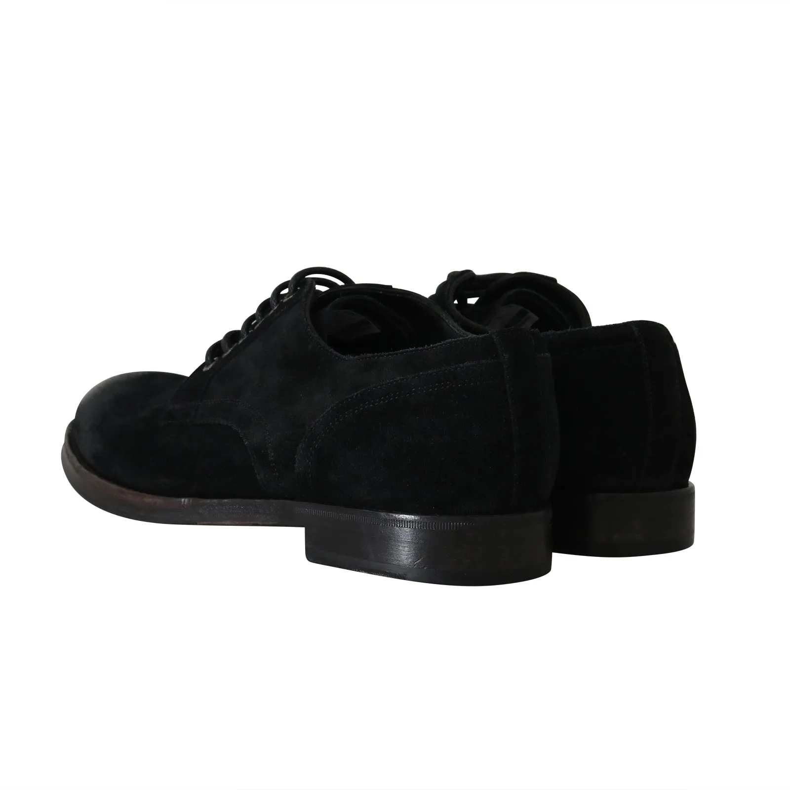Black Leather Laceups Derby Laceups Shoes