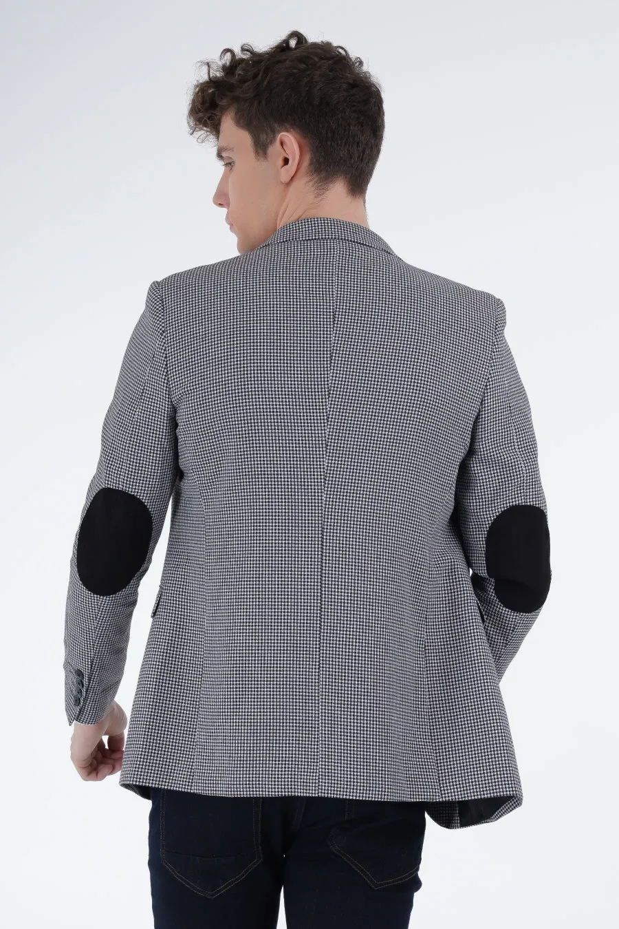 Black Pin Check Coat