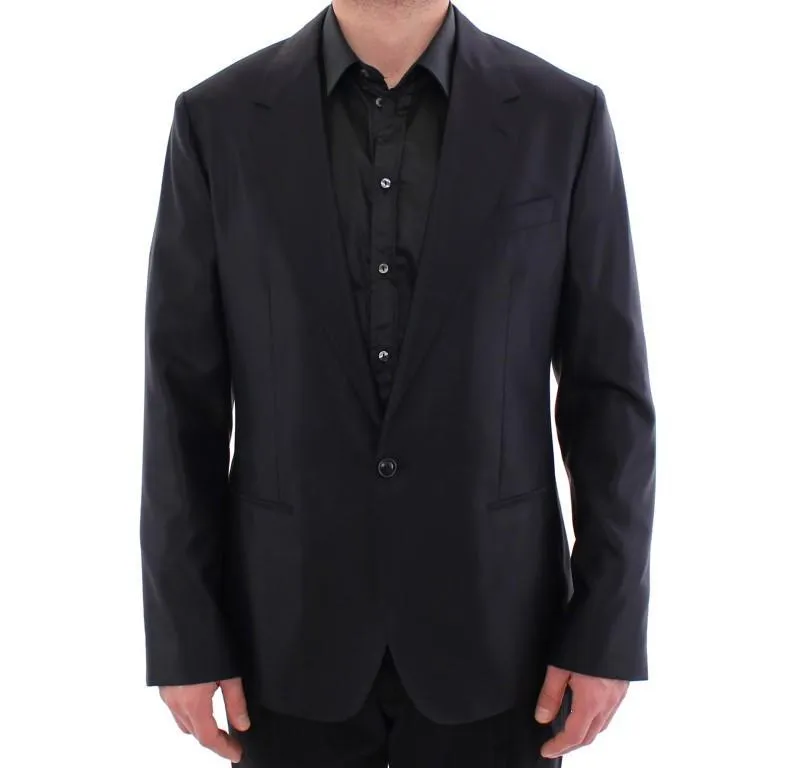Black SICILIA wool blazer