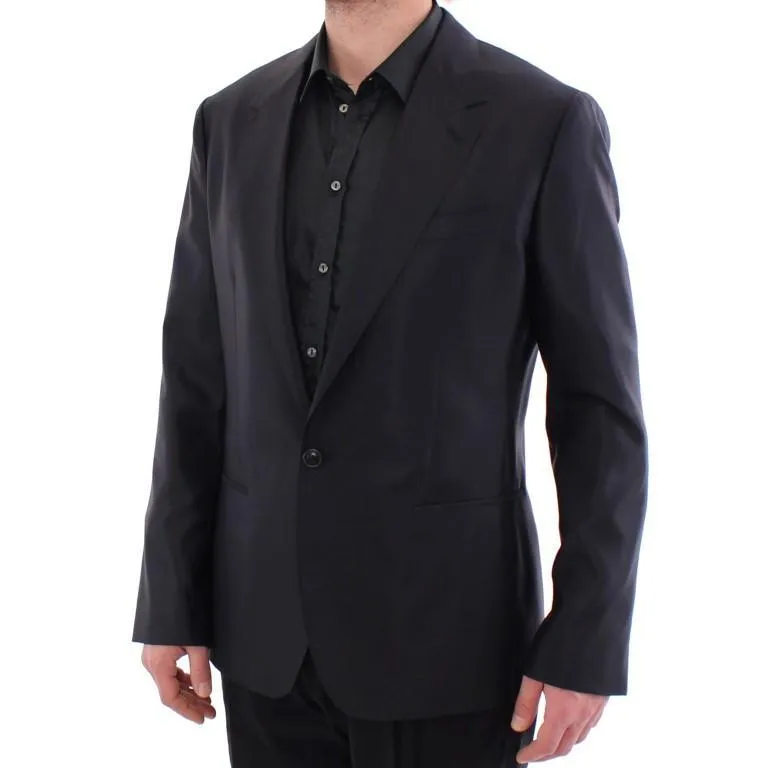 Black SICILIA wool blazer