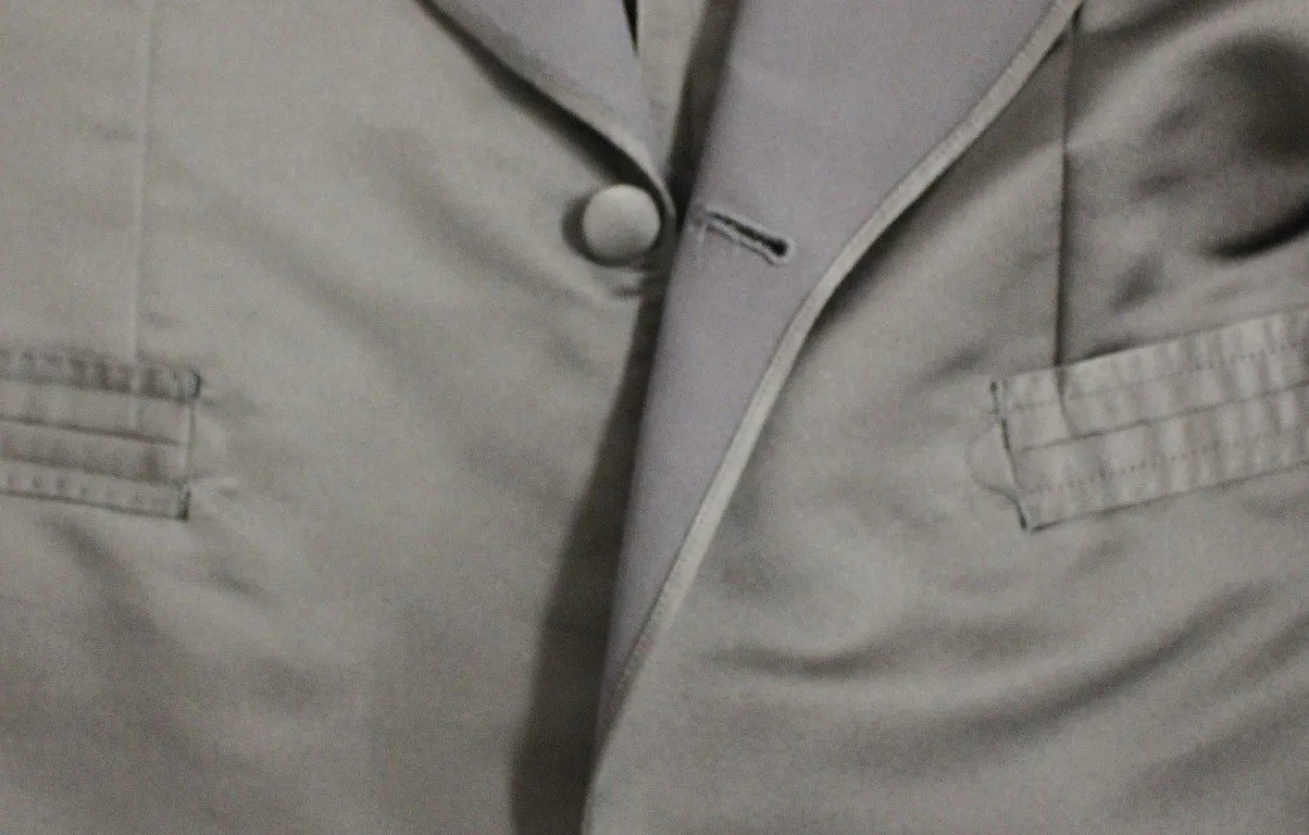 Black silk slim fit blazer