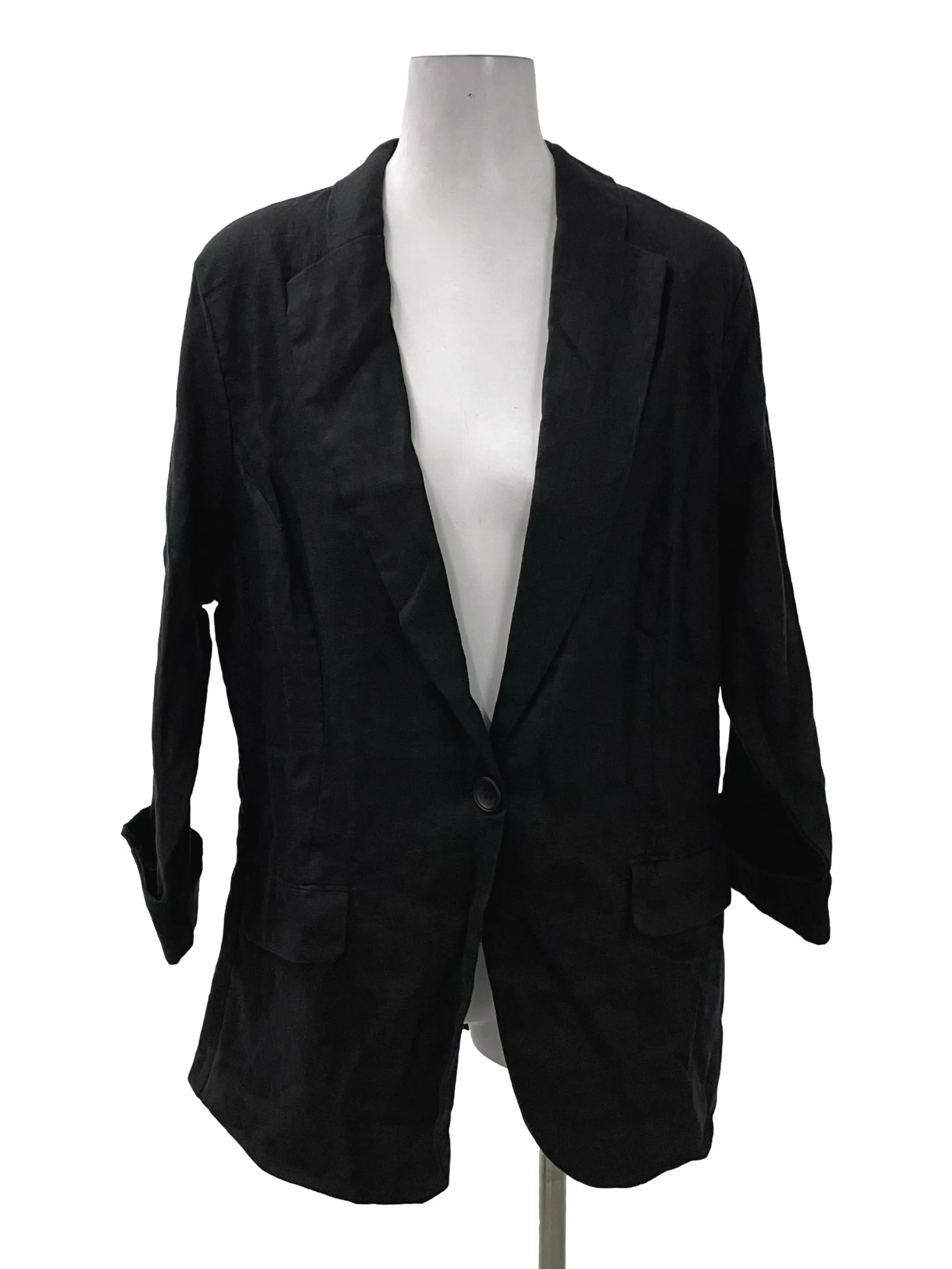 Black Single Breasted Blazer
