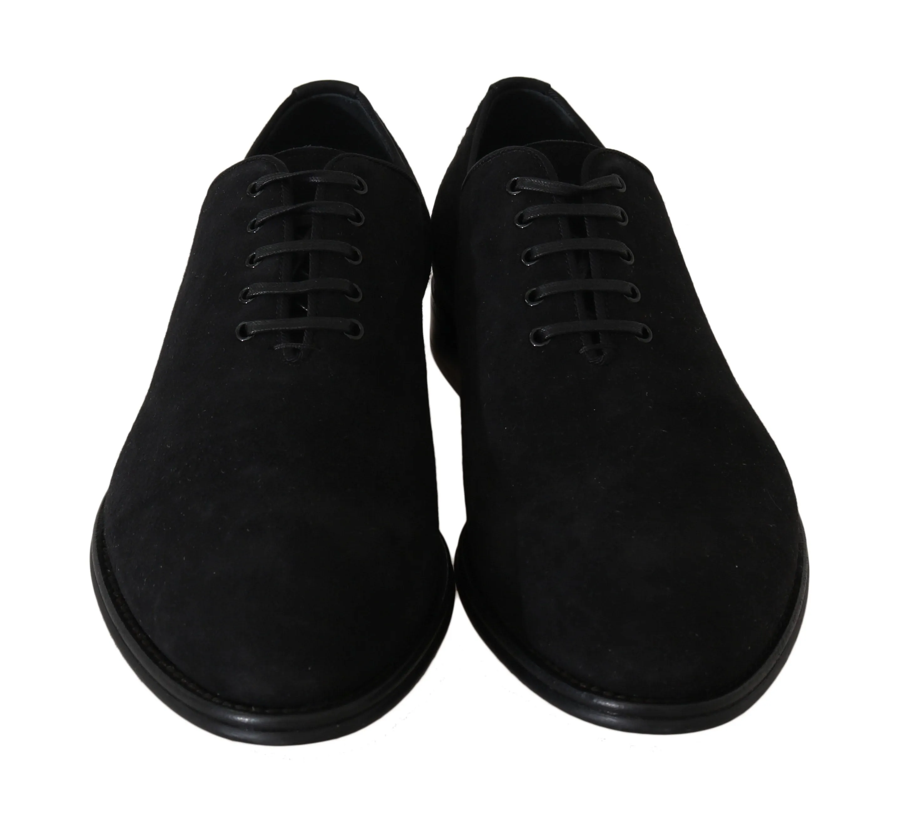 Black Suede Leather Derby Dress Shoes