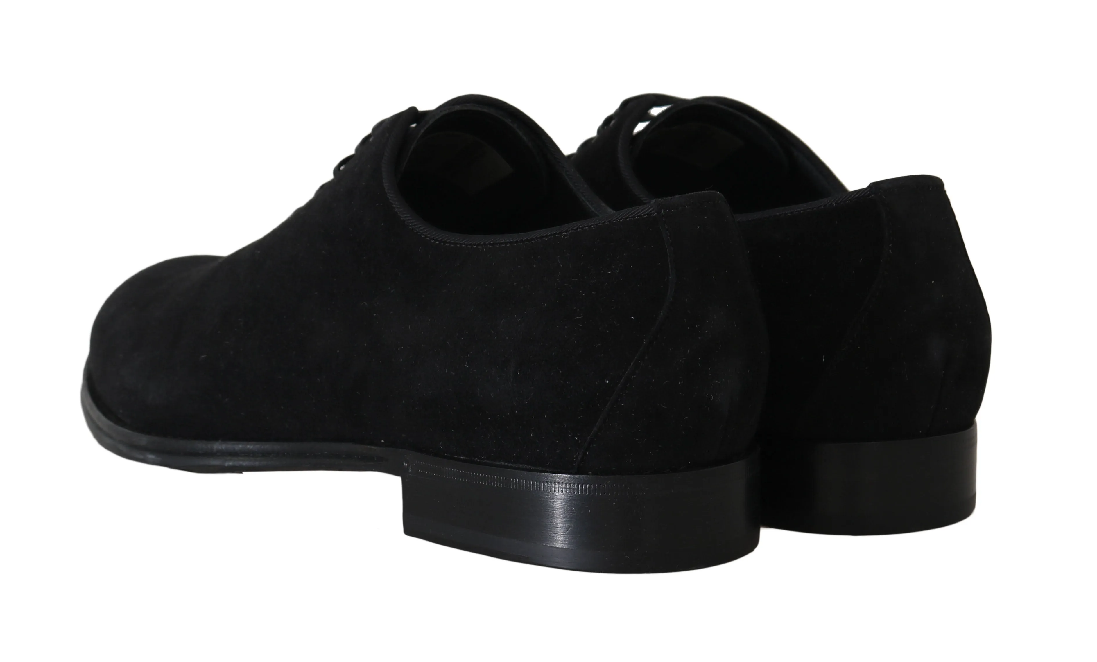 Black Suede Leather Derby Dress Shoes